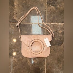 The Anthropologie Alisa Fold-over Vegan PU Leather Handbag